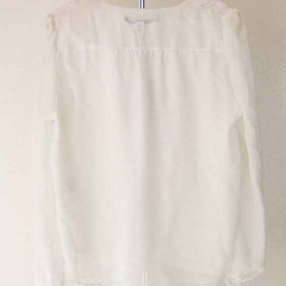 NWT Diane von Furstenberg DVF Silk Embroidered Blouse-V-Neck Top-Work to Weekend - Picture 8 of 16